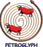 Petroglyph logo.